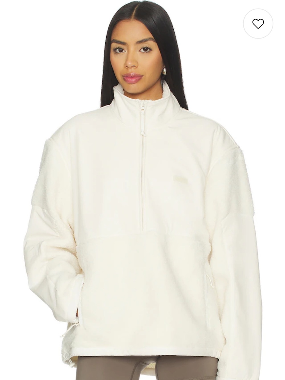 SKIMS Off-White Sherpa Pullover Half-Zip